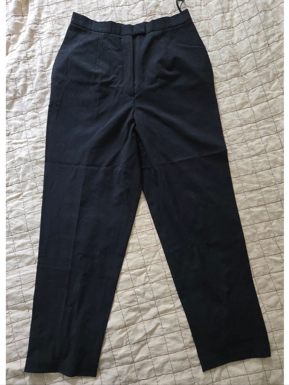 Vintage  Black High Rise Tapered Leg Pants Trousers Talbots Size 6